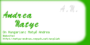 andrea matye business card