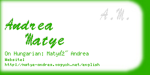 andrea matye business card